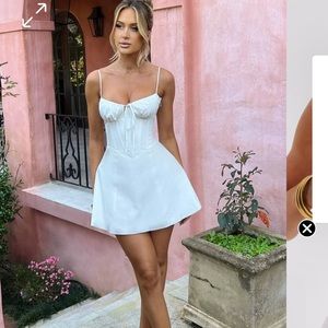 BABYBOO Lacey Mini Dress in Ivory